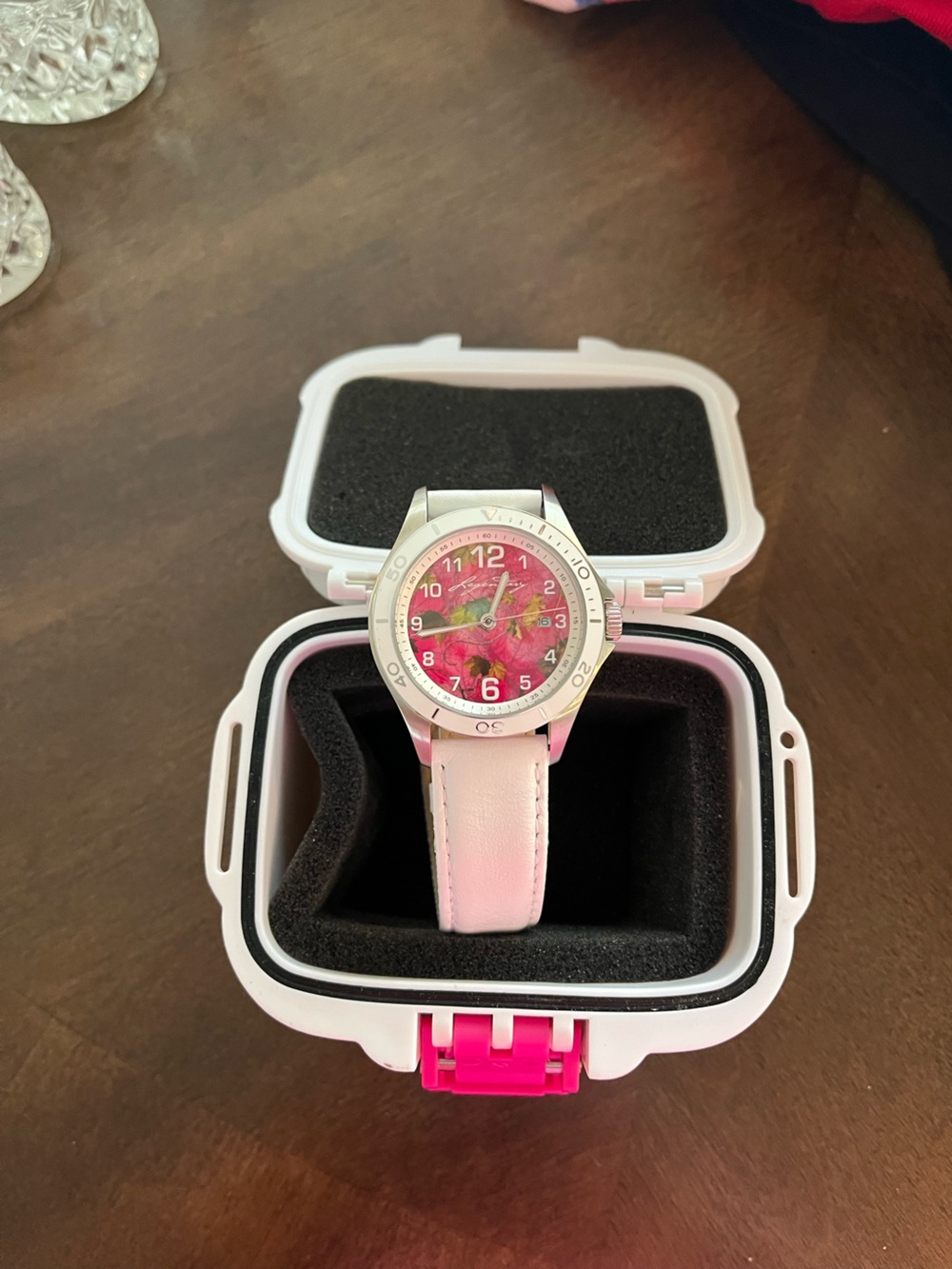 Legendary Whitetails White and Pink Watch with Protective Case